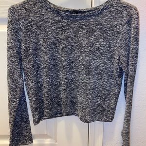Gray cropped long sleeve